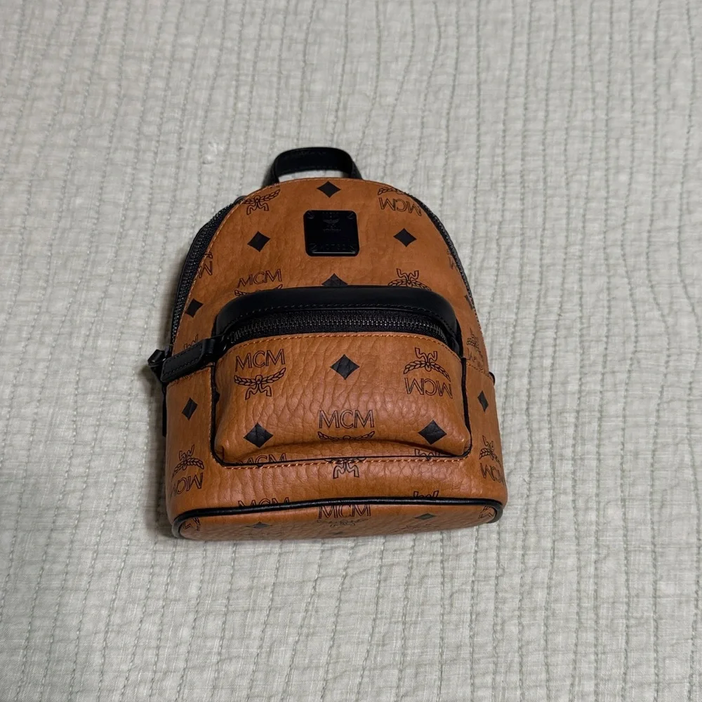 MCM Cognac and Black Backpack mini - Picture 1 of 6